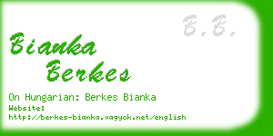 bianka berkes business card
